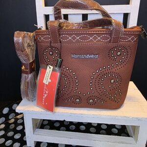 Montana West Studded Western Satchel / Tote Bag w/ Strap | Brand New With Tags.